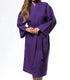 Waffle Kimono Long Robe Square Pattern