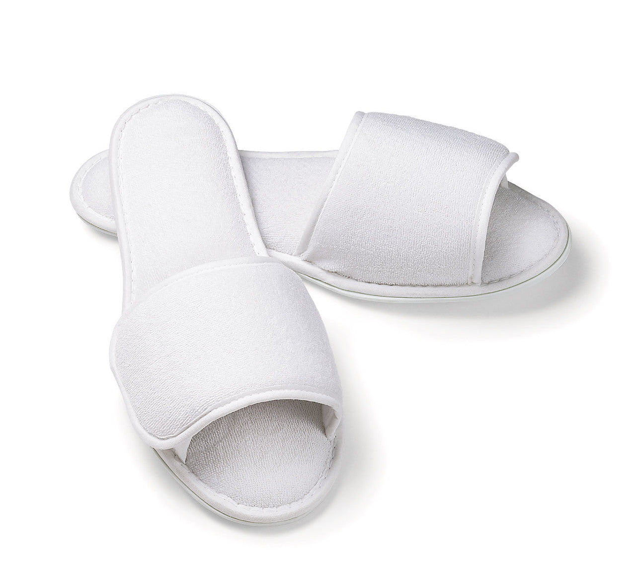 OPEN TOE VELCRO TERRY SLIPPER
