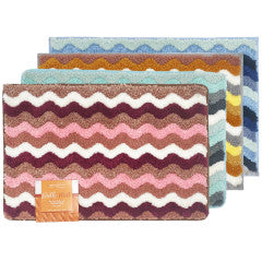 Wholesale Plush wave pattern assorted Bath Mats