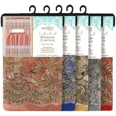 Wholesale petal lace Embroidered Window Curtain Set