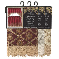 Wholesale Embroidered lace assorted Window Curtain Set