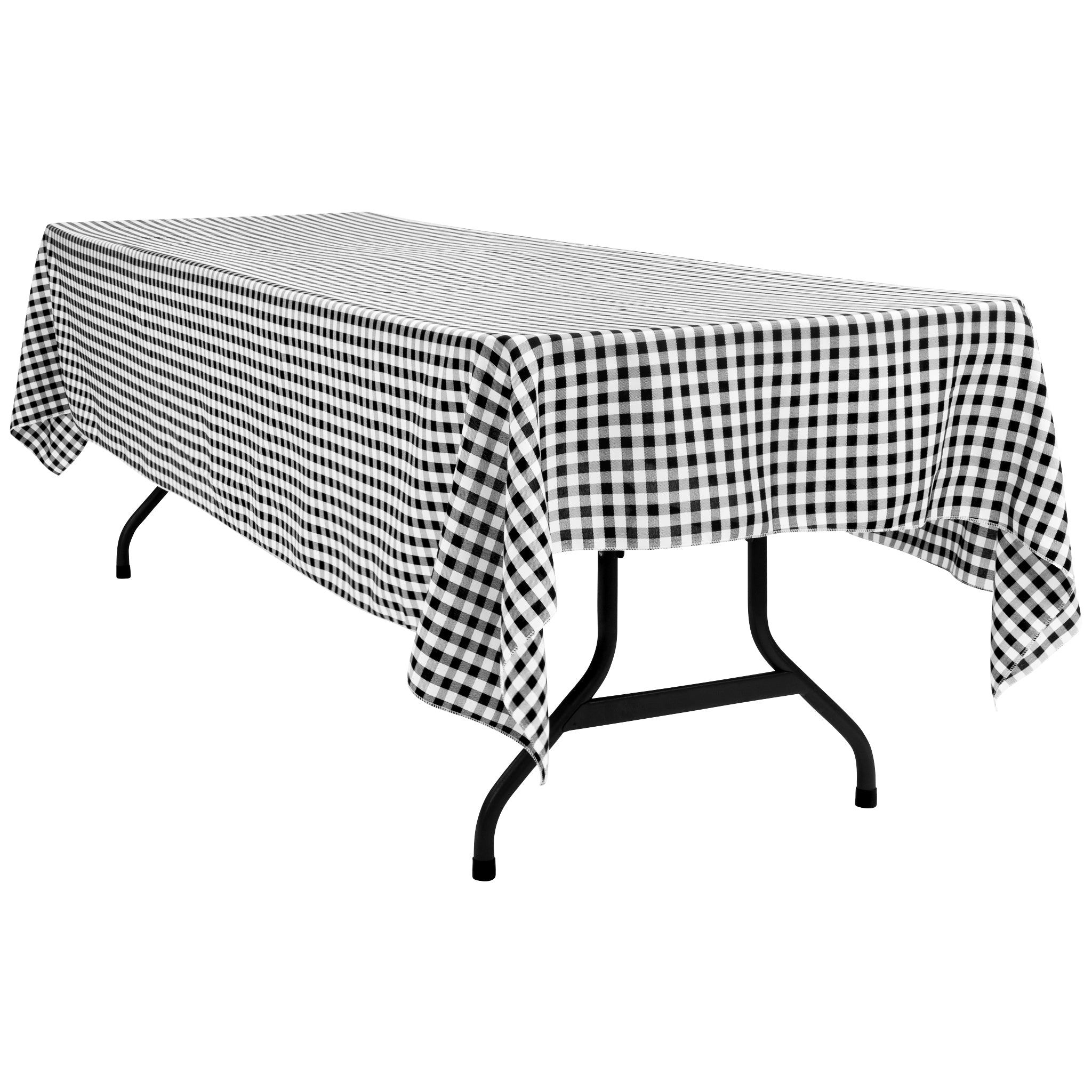 Wholesale 1/2" Gingham Checkered Polyester 60"x120" Rectangular Tablecloth