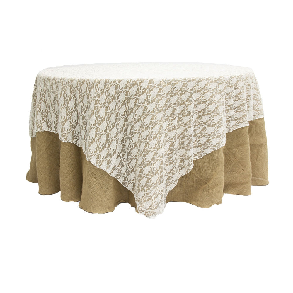 Wholesale 90"x90" square Lace Table Overlay Topper