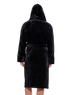 Black Men's Bathrobe with Hood