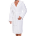 White Men's Bathrobe with Hood