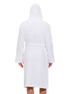 White Men's Bathrobe with Hood