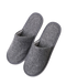 Grey Closed Toe Cotton linen slippers