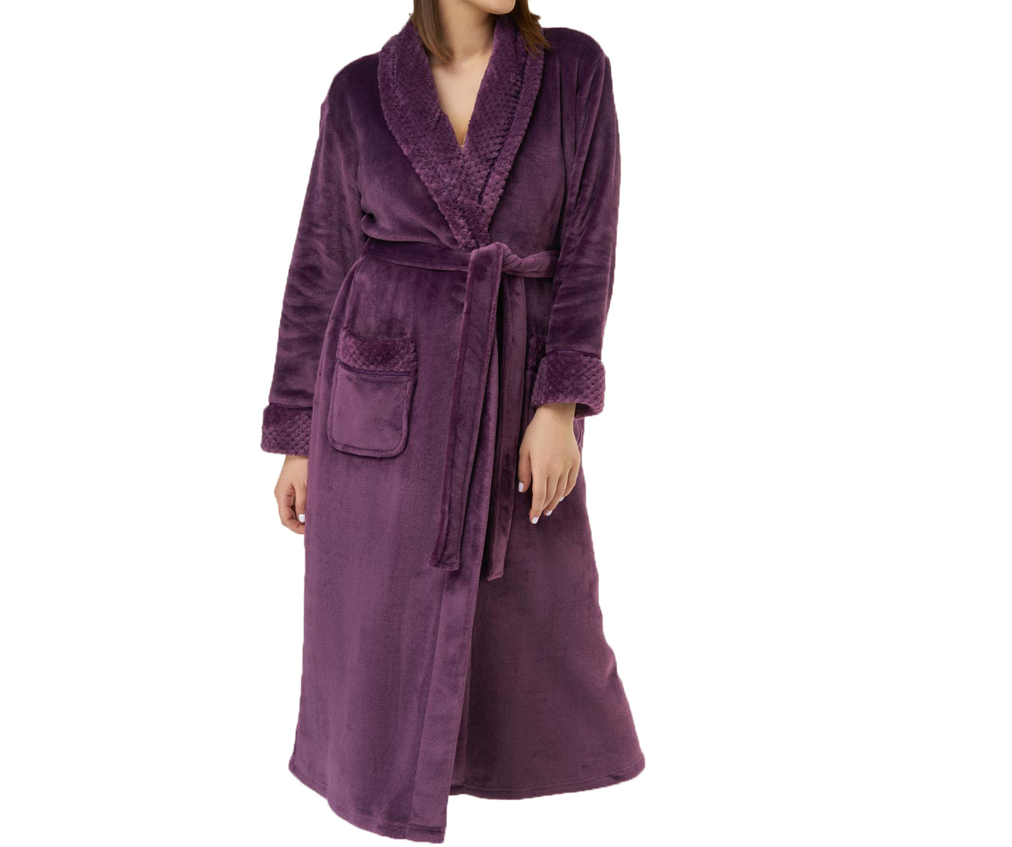 Purple Fleece Womens Robe