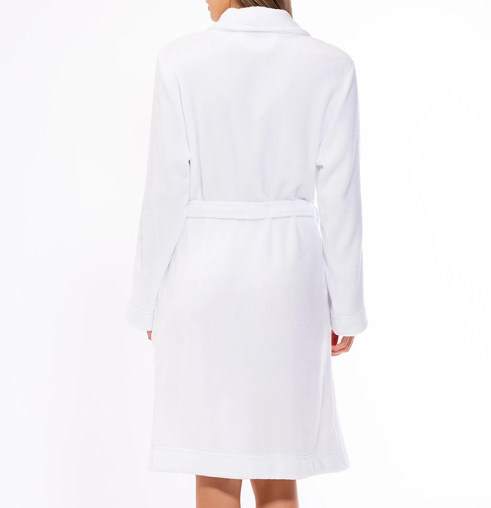 Super Soft Lightweight Plush Shawl Short Women's Robe