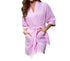 Waffle Kimono Short Robe Square Pattern