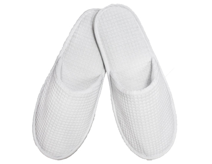 Wholesale Bulk Waffle Spa Slippers - Closed Toe | Unisex Adult