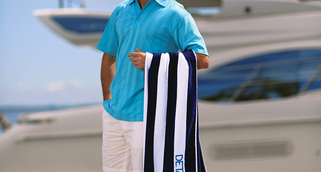 Wholesale Logo Printed Midweight Cabana Beach Towel