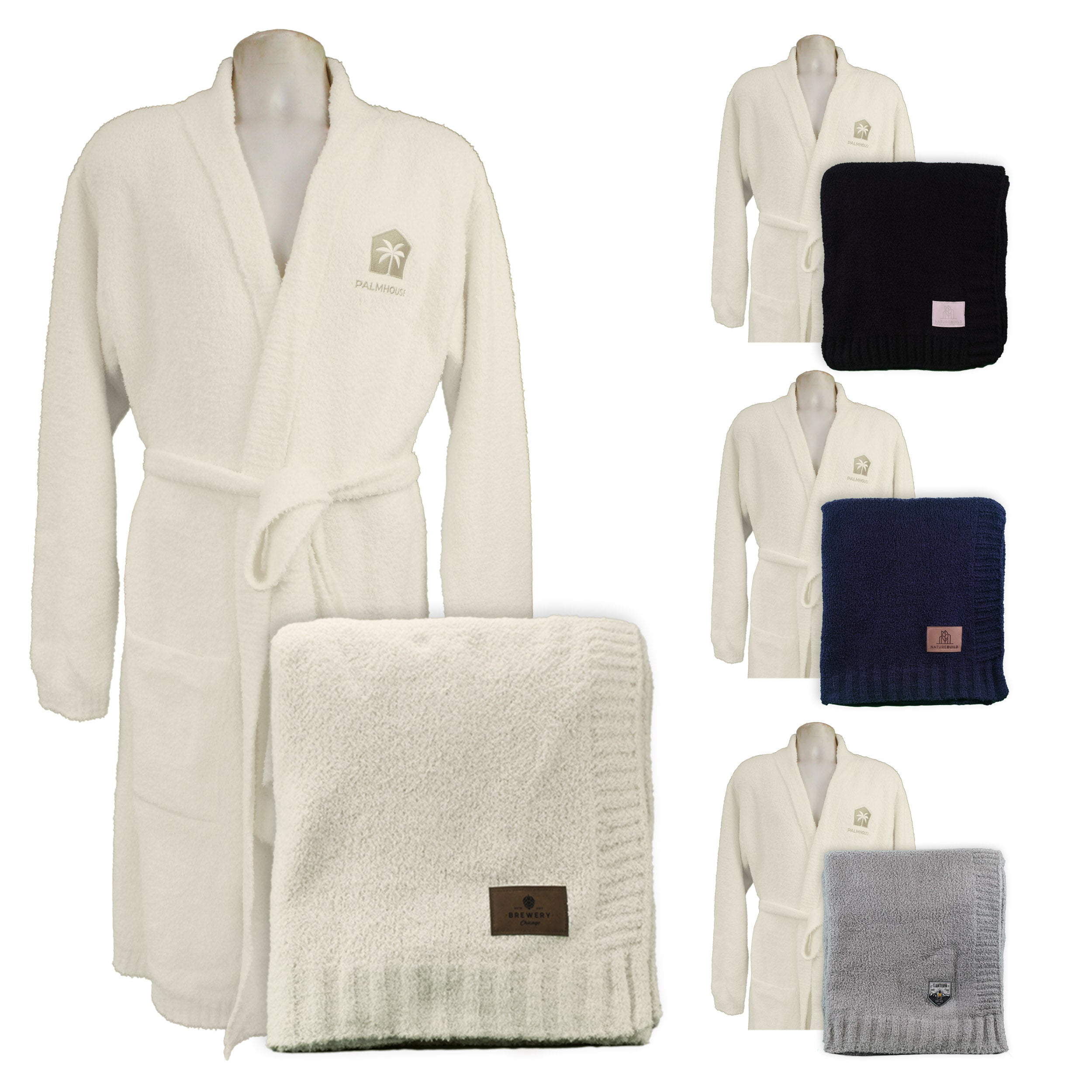 Wholesale Branded Cloud Nine Soft Throw & Robe Kit