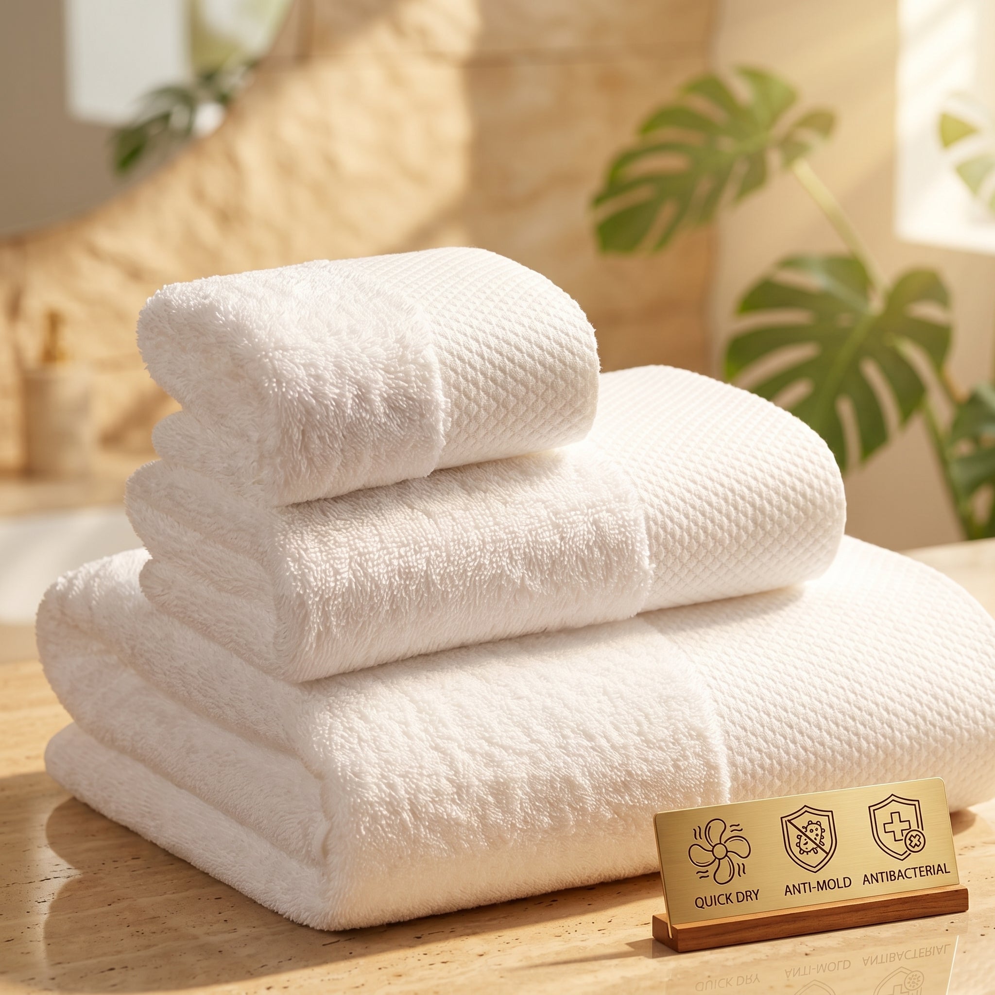Luxury Hotel & Spa White Towels – 100% Cotton Bath, Hand & Face Towels