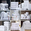 Elite Customized Logo White 100% Cotton Hotel Hand & Bath Towel Set for Hotels & Spas
