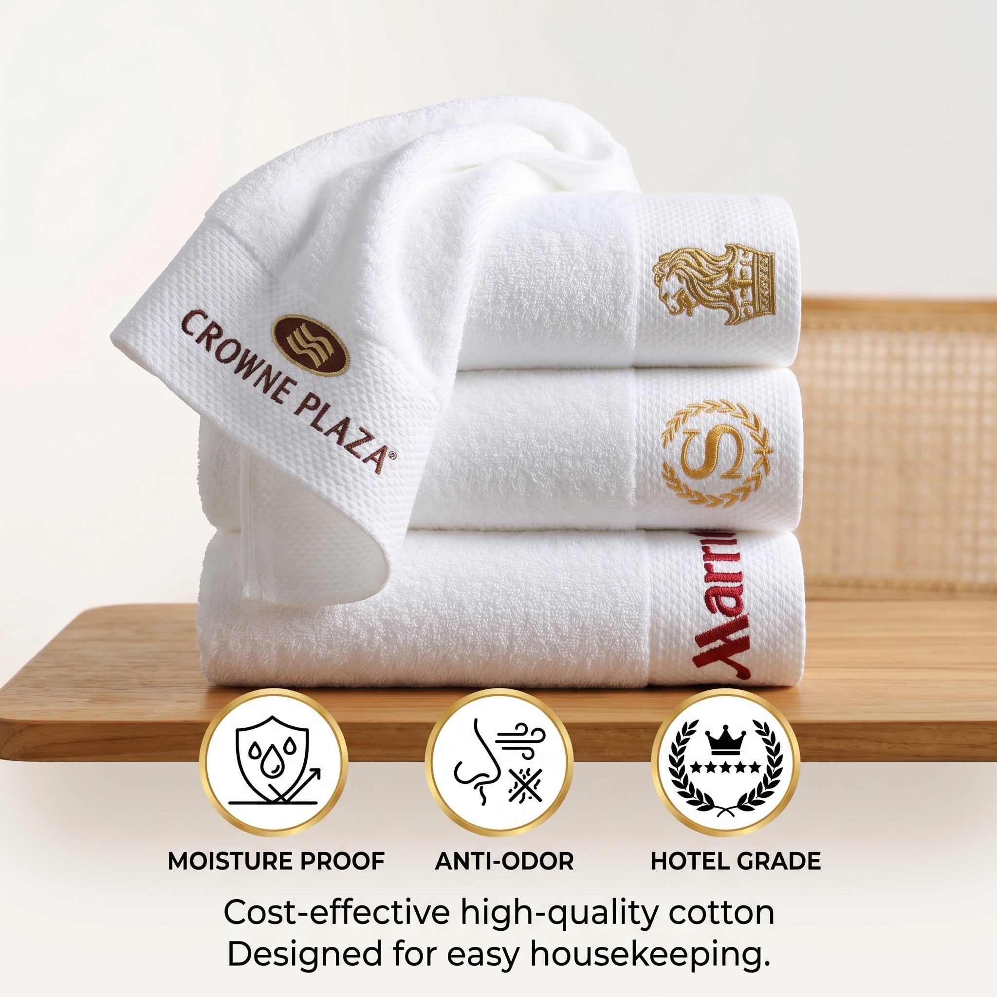 Luxury Hotel & Spa White Towels – 100% Cotton Bath, Hand & Face Towels