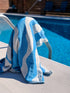 Bulk Embroidered Wavy Stripes Double Faced Peshtemal Towel