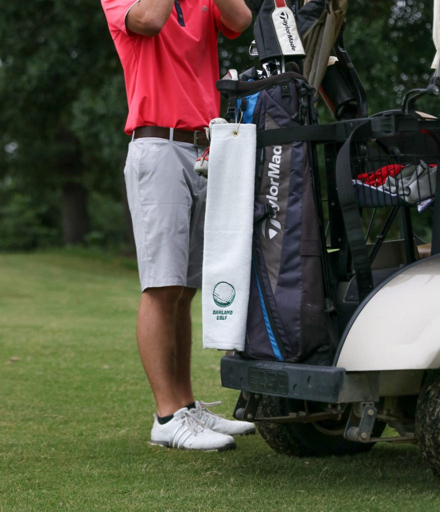 Bulk Embroidered Platinum Collection Golf Towel With Tri Fold Grommet