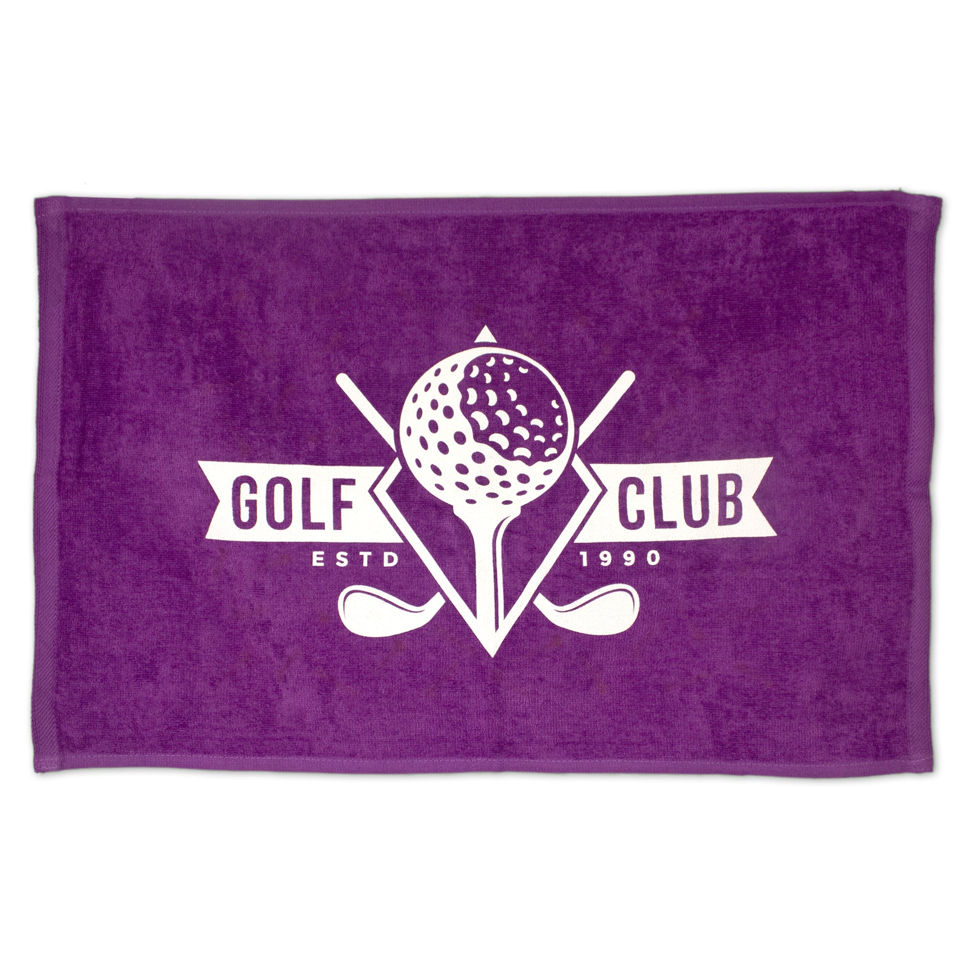 Wholesale Logo Printed-Diamond Collection Golf Towel With Tri-Fold Grommet