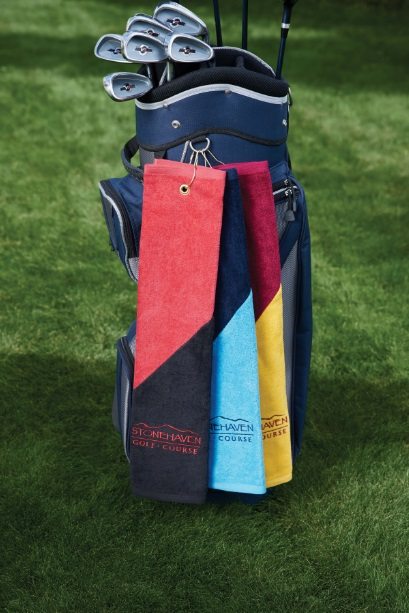 Bulk Personalized Embroidered Two Tone Midweight Golf Towel