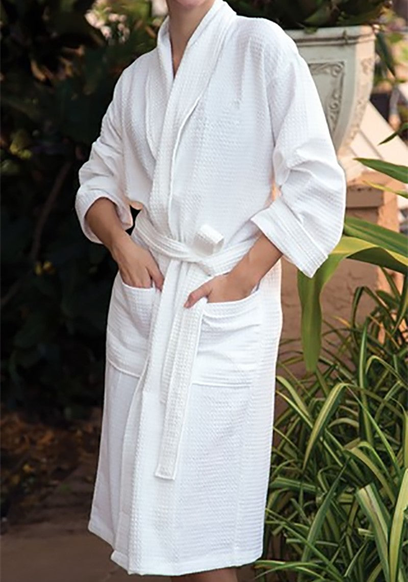Wholesale Logo Printed Seville Collection Waffle Weave Robe