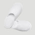 White Closed Toe Adult Fleece Warm Slippers - 6 pack