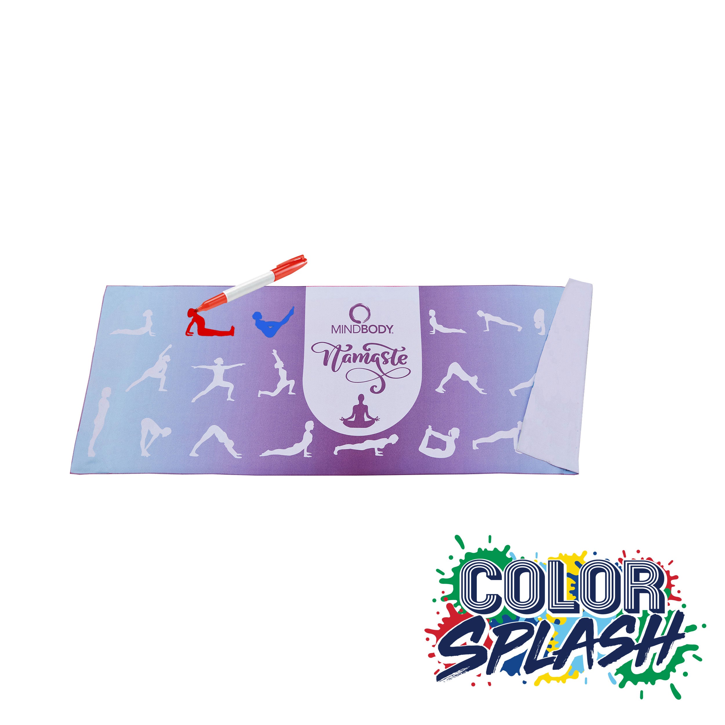 Bulk Personalized Yoga Mat Fitness Towel (Color Splash)