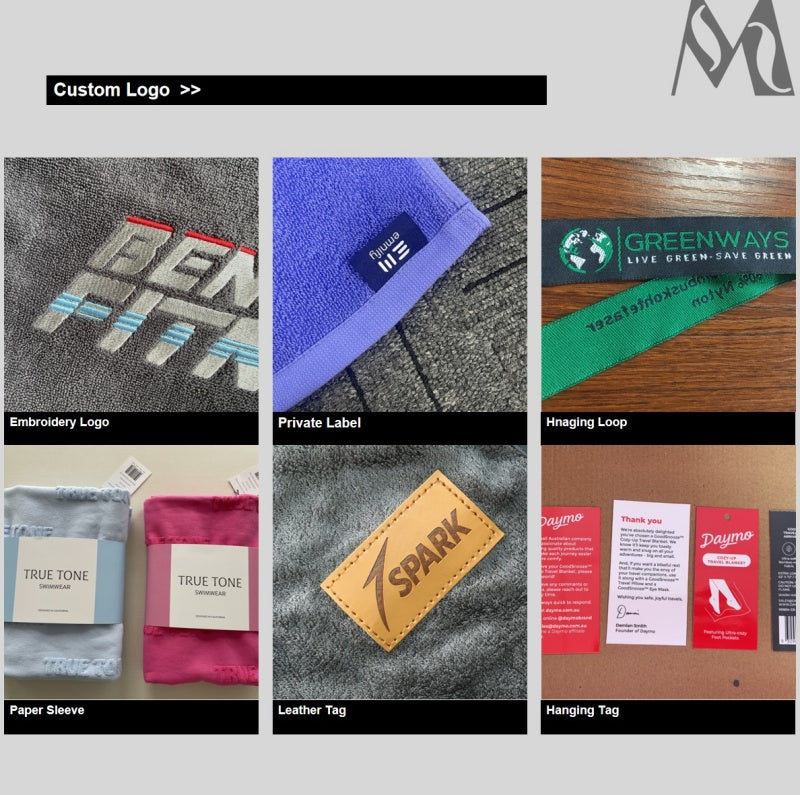 ActiveFlex Custom Logo Jacquard Terry Cotton Super Soft Quick Dry Sports & Gym Towel