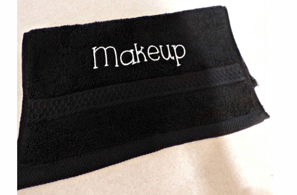 StyleCare Custom Logo 100% Cotton Black Salon Towel for Hairdressing, Barbershop & Spa Use