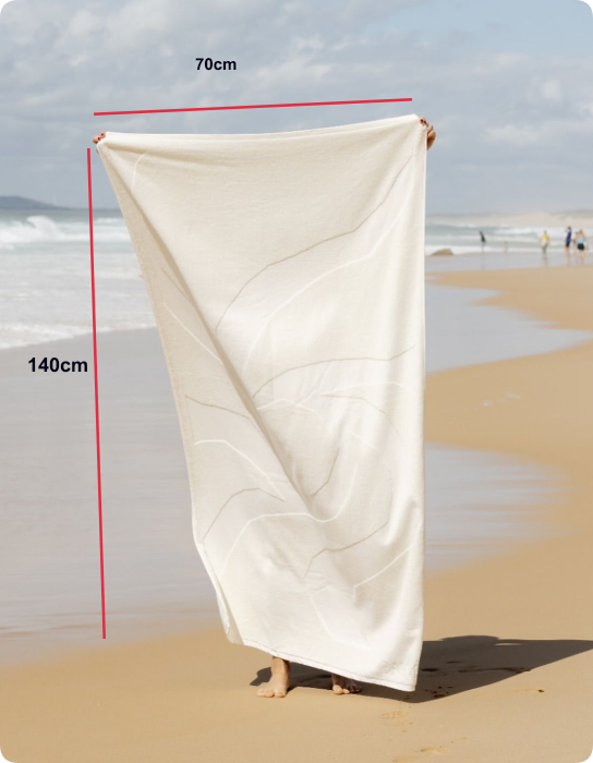 CoastLuxe Custom Embossed High Low Weave Velour Terry 100% Cotton Jacquard Beach Towel