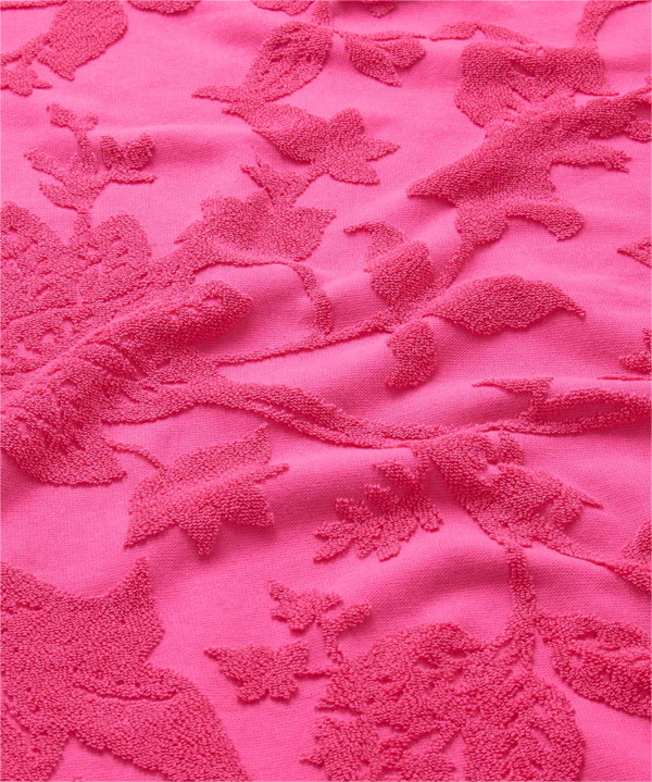 CoastLuxe Custom Embossed High Low Weave Velour Terry 100% Cotton Jacquard Beach Towel