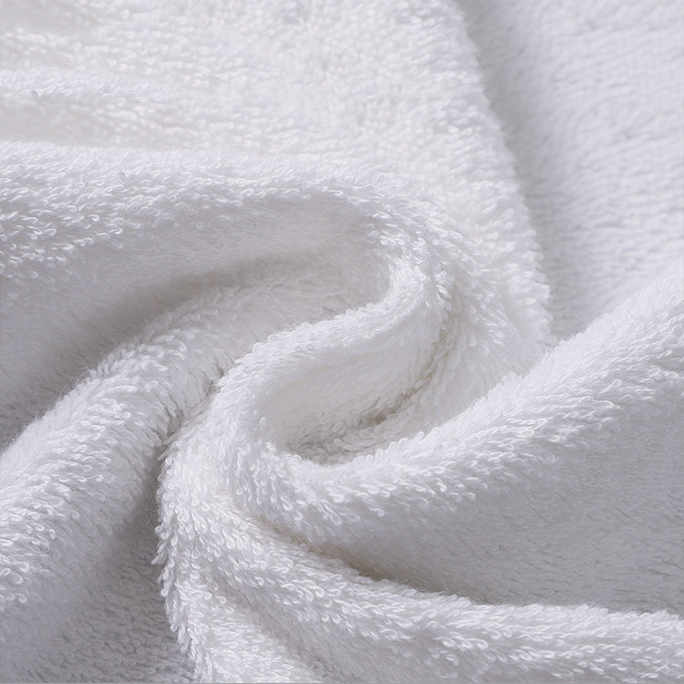 AquaLuxe Custom Embroidered Logo White 100% Cotton Luxury Hotel Bath Face & Hand Towel Set