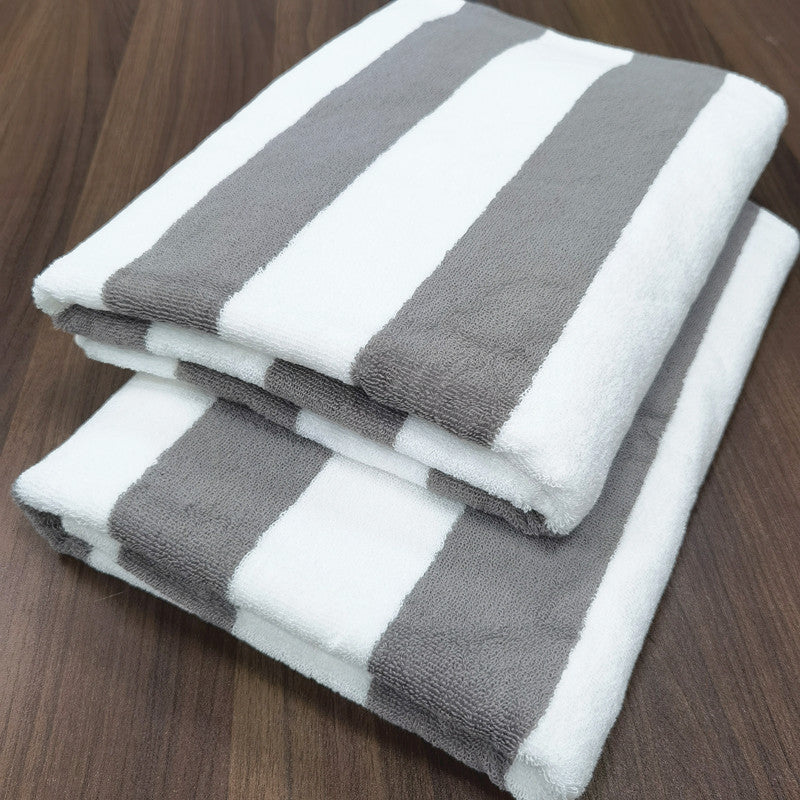 Sunscape Luxury 100% Cotton Absorbent Large Size Striped Beach Pool Turkish Towel