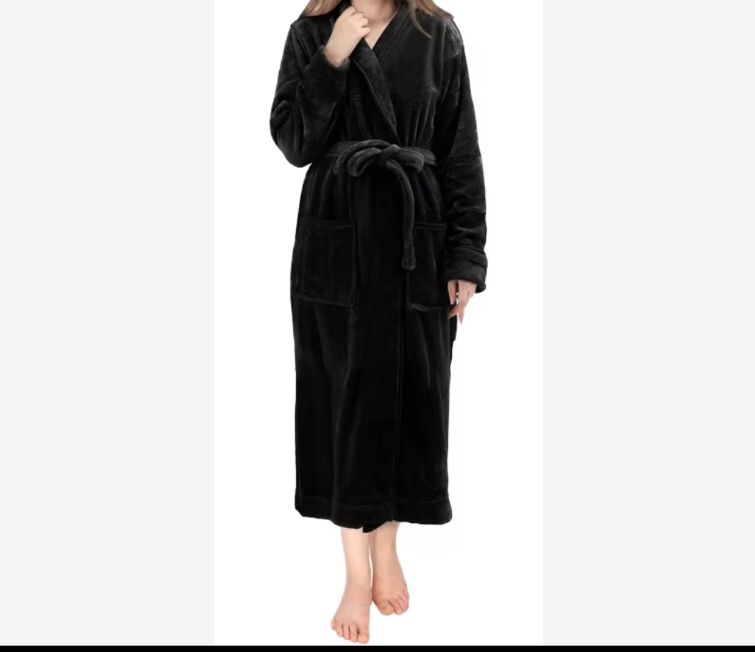 Cloud Plush Hooded Fleece Long Robe Women Sleepwear Dressing Gown