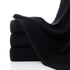 StyleCare Custom Logo 100% Cotton Black Salon Towel for Hairdressing, Barbershop & Spa Use