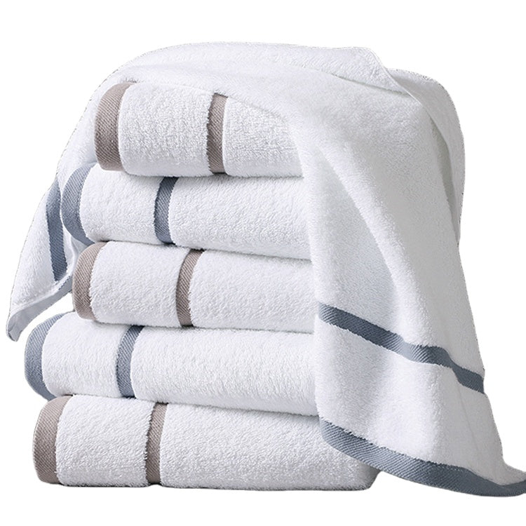 AquaLuxe Custom Embroidered Logo White 100% Cotton Luxury Hotel Bath Face & Hand Towel Set