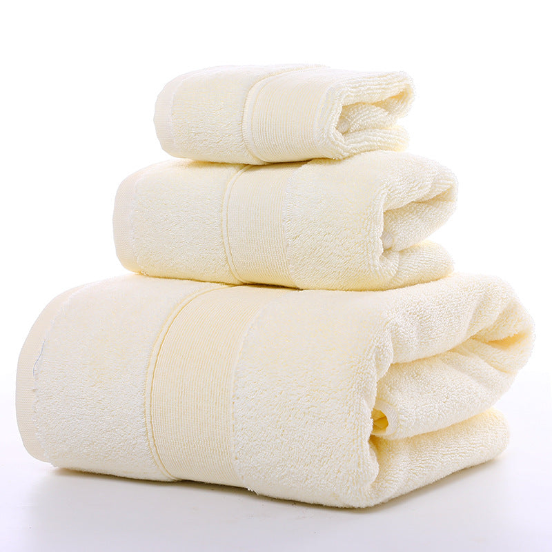 PureSoft 100% Cotton Luxury White Terry Bath & Hand Towel Set for Hotels, Spas & Home