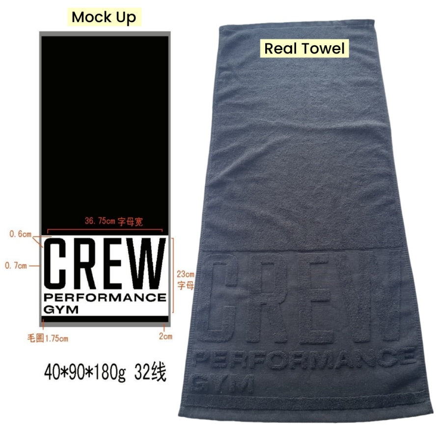 ActiveFlex Custom Logo Jacquard Terry Cotton Super Soft Quick Dry Sports & Gym Towel