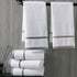 AquaLuxe Custom Embroidered Logo White 100% Cotton Luxury Hotel Bath Face & Hand Towel Set