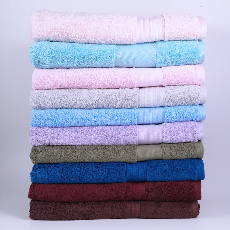 Premium Cotton Hotel Towel Set with German Embroidery Logo and Satin Border