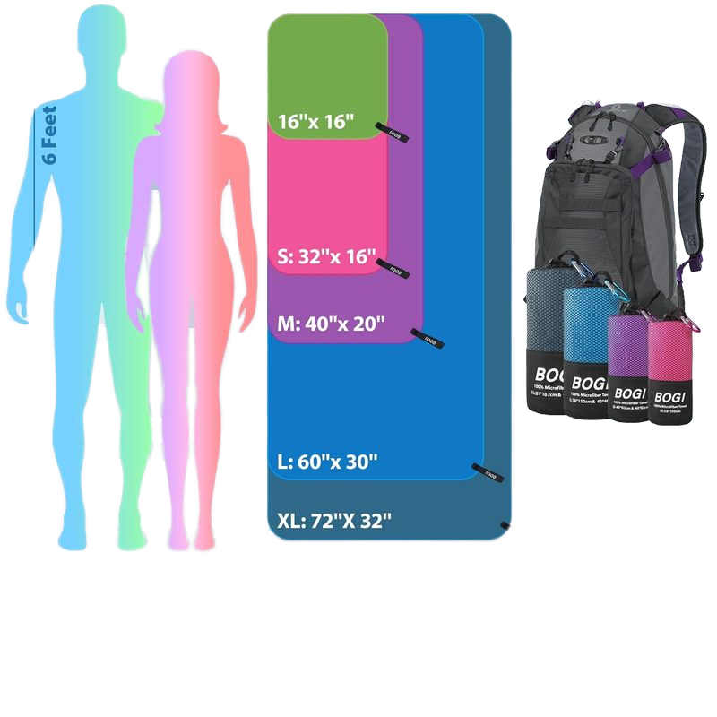EliteFit Custom Logo Quick Dry Microfiber Sports Towel for Gym, Golf & Outdoor Activities