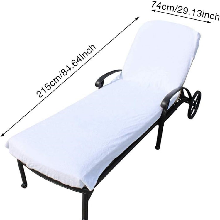 Premium Cotton Terry Sun Lounger Towel Cover with Customized Side Pockets