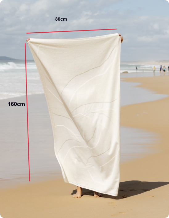 CoastLuxe Custom Embossed High Low Weave Velour Terry 100% Cotton Jacquard Beach Towel