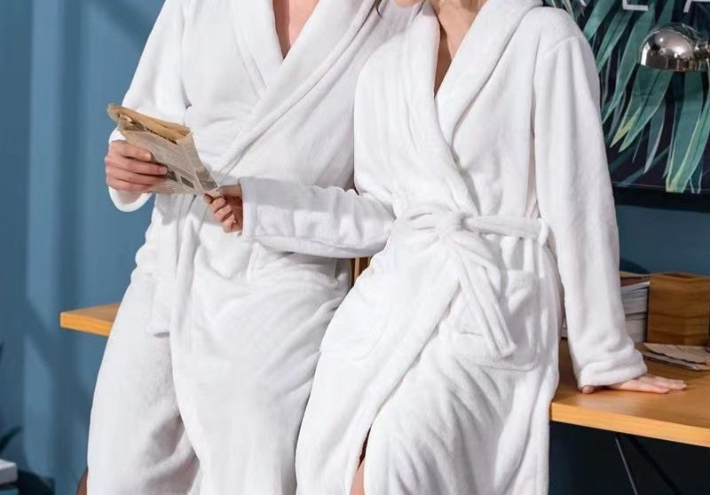 Velora Velour Cotton Hotel Spa Hooded Bathrobe Custom Logo Robe