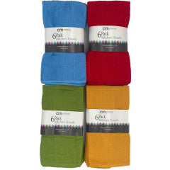 Wholesale 6 Pack 15” x 25 assorted colors Kitchen Towel Set
