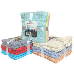 Wholesale 6 Pack everyday 13" x 13" Wash Cloths