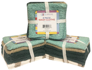 Wholesale 11" x 11" Basic Assorted colors Wash Cloth (48 Pack)