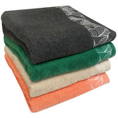 Wholesale assorted embroidered design 28" x 55" Bath Towels