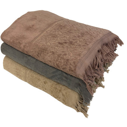 Wholesale Jacquard Assorted Fringe Bath Towels (36 pcs)