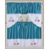 Wholesale coffee style Embroidered Window Curtain Set
